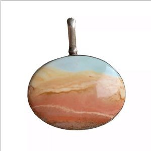 Jasper sterling pendant